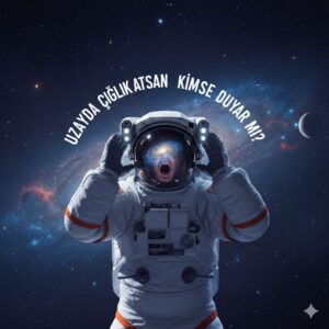 uzayda çığlık atma görseli